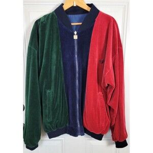 Vintage Givenchy Mens Velour & Silk Reversible Bomber Jacket Size L